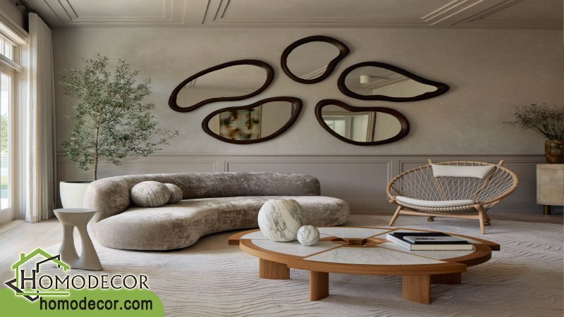 استفاده از آینه در دکوراسیون نشیمن کوچک