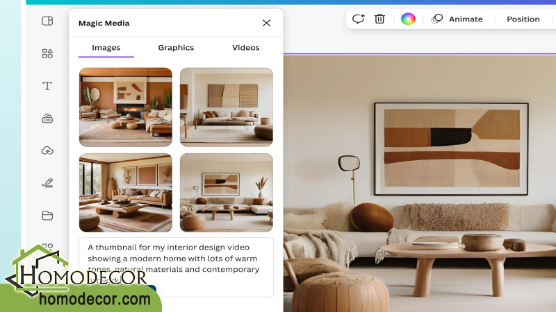 Canva AI Interior Design