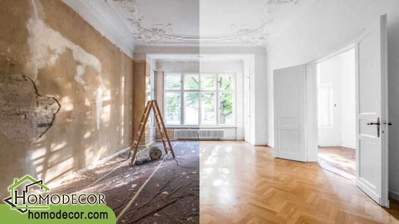 بازسازی کفپوش و دیوارها